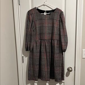 Jessica Howard Black and Red Plaid Dress